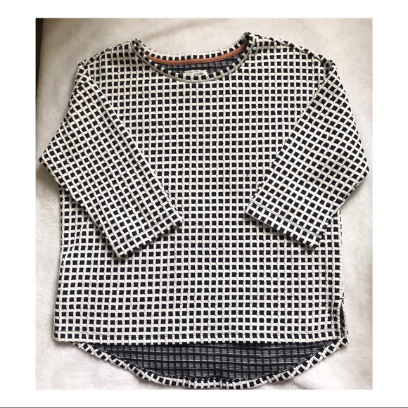 NWOT-LOU & GREY Window Pane Light Pullover Sweater - Picture 5 of 6